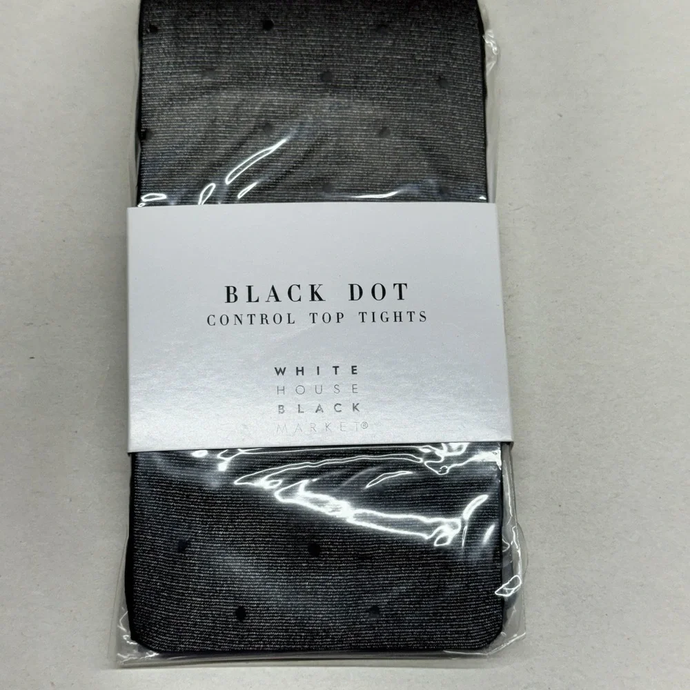 NEW White House Black Market Pin Dot‎ SHEER Control Top Tight  Size M/L New